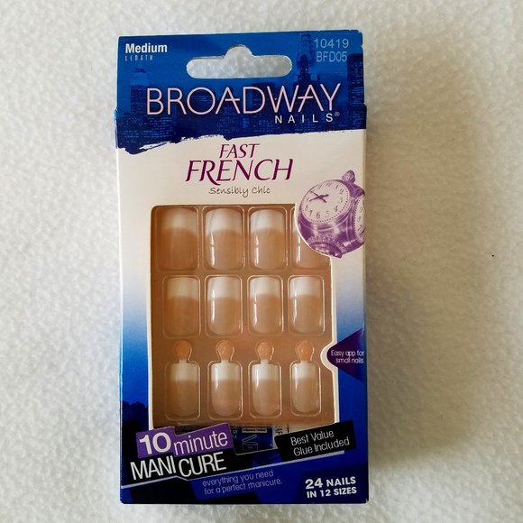 Broadway Other - 🌵3/$20🌵 Fast French 24 Nails Medium Length 10419